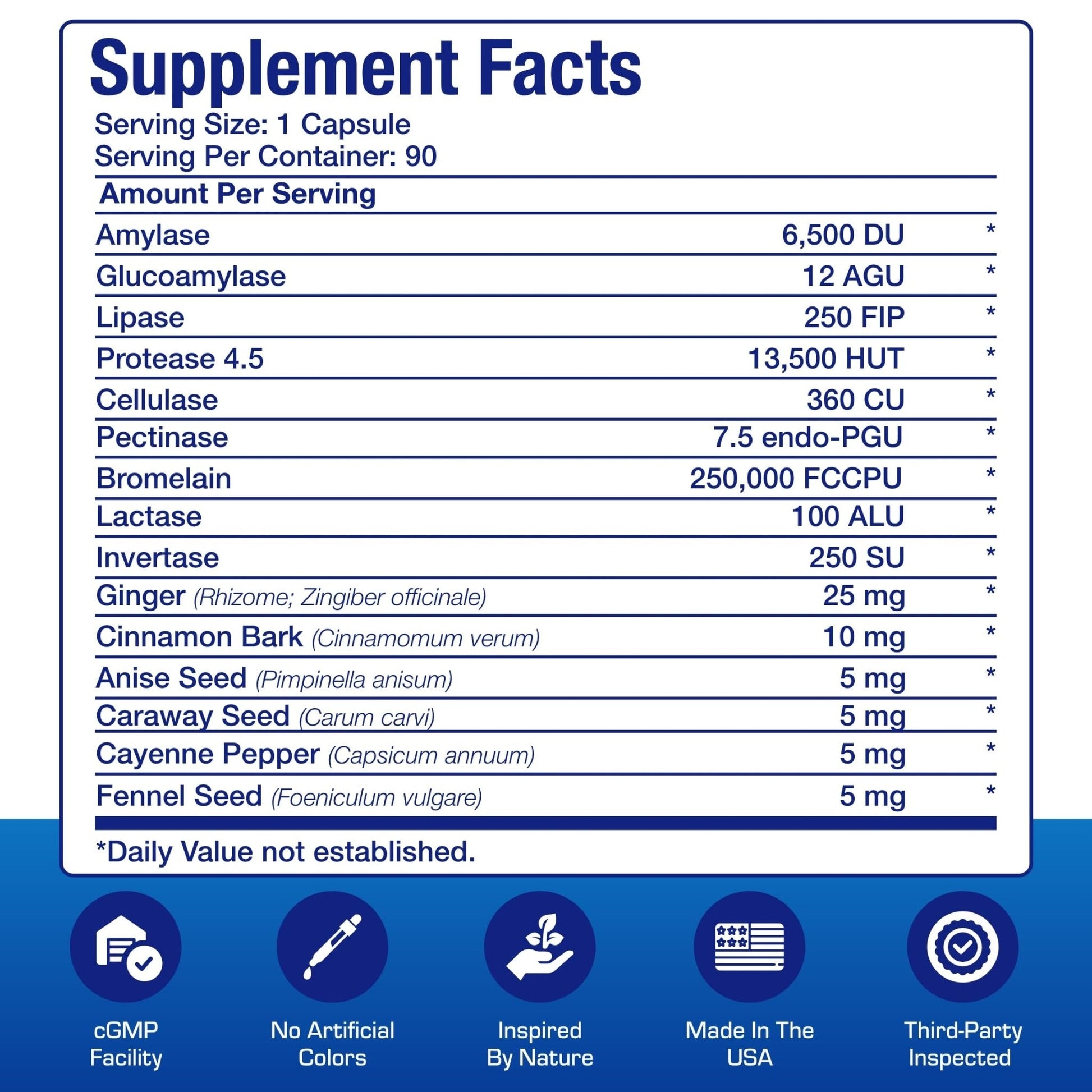Plant Based Multi Digestive Enzymes Supplement - Clinically Formulated Digestion Supplement with Soothing Herbs and Enzymes for Women and Men - Maple Wellness Supplements