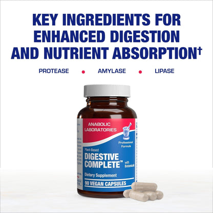 Plant Based Multi Digestive Enzymes Supplement - Clinically Formulated Digestion Supplement with Soothing Herbs and Enzymes for Women and Men - Maple Wellness Supplements