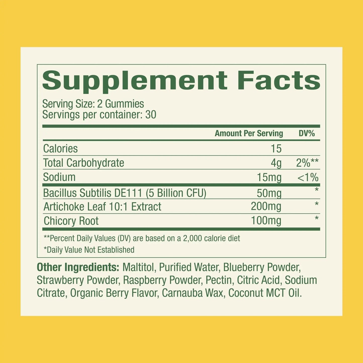 Plant People WonderBiome 2-in-1 Prebiotic + Probiotic Gummies – Zero-Sugar Vegan Digestive Health & Bloating Relief – 5 Billion CFU Bacillus Subtilis DE111 + Artichoke & Chicory – 60 Count - Maple Wellness Supplements