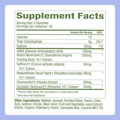 Plant People WonderSleep Mushroom Gummies Supplement for Sleep, No Melatonin with Reishi Super Mushrooms, Wild Elderberry Flavor, Sugar-Free (60 Count) - Maple Wellness Supplements