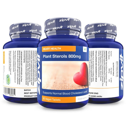 Plant Sterols High Strength 800mg, 90 Vegan Tablets, Supports and Helps Lower - Maple Wellness Supplements