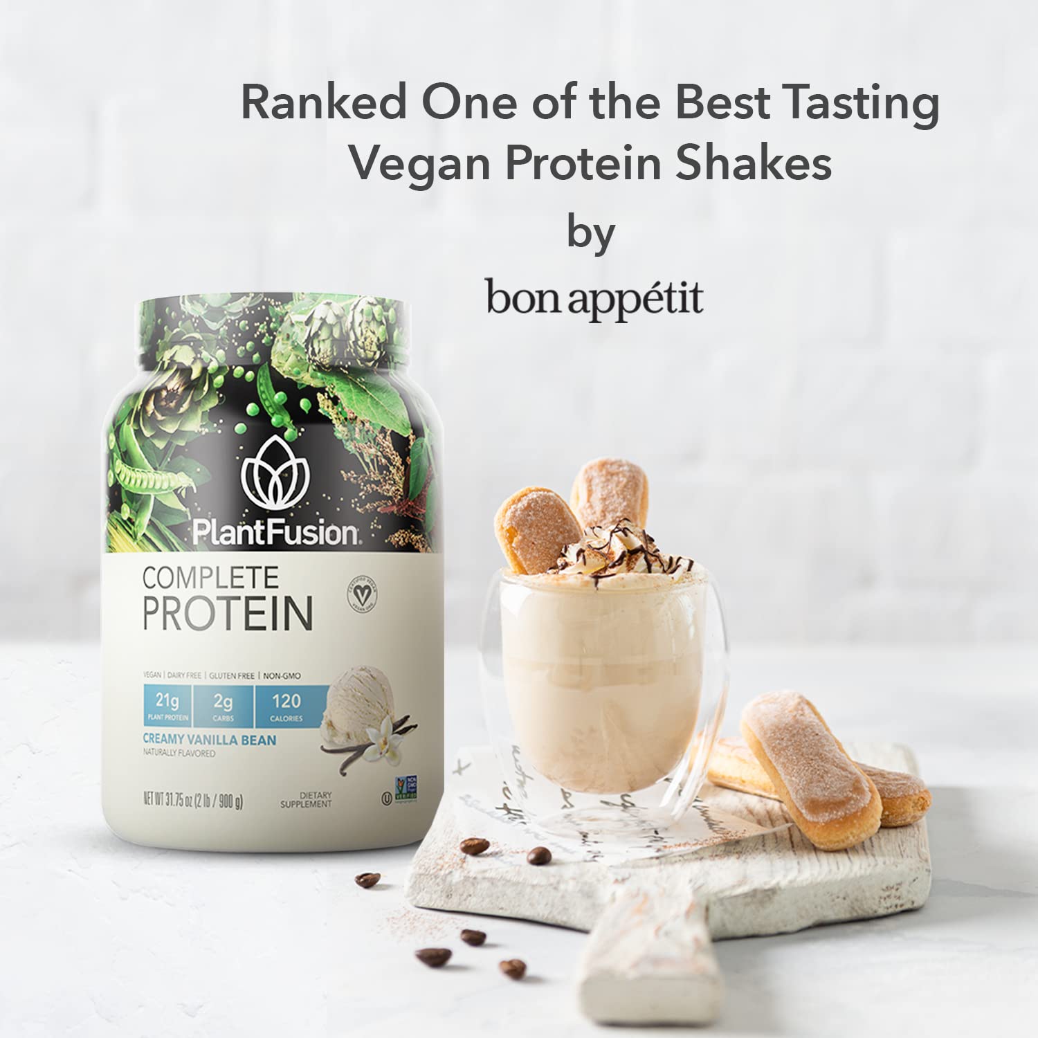 PlantFusion Complete Vegan Protein Powder - Plant Based Protein Powder With BCAAs, Digestive Enzymes and Pea Protein - Keto, Gluten Free, Soy Free, Non-Dairy, No Sugar, Non-GMO - Vanilla Bean 2 lb - Maple Wellness Supplements