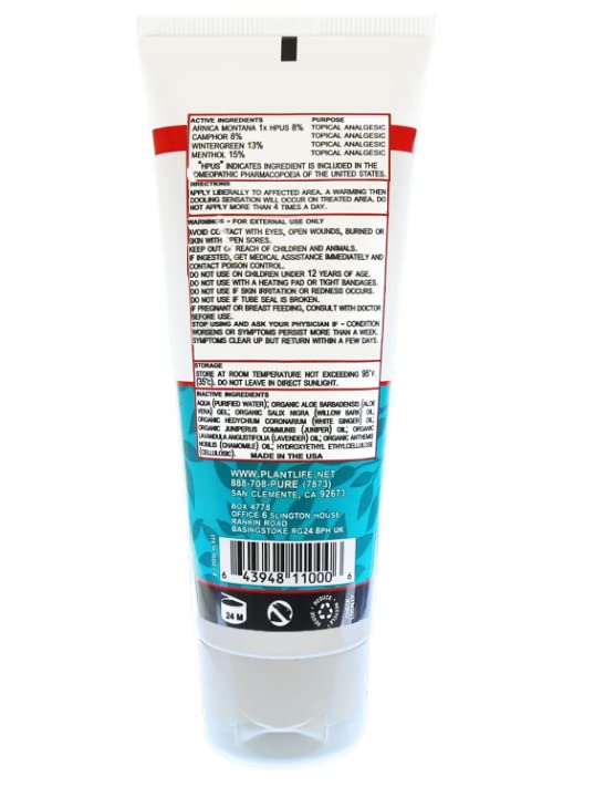 Plantlife Arnica Relieve Gel - Made with Arnica and 100% Pure Essential Oils - Relieve Products are a Homeopathic Solution for Everyday Use - Works Quickly and Effectively - Made in California - Maple Wellness Supplements