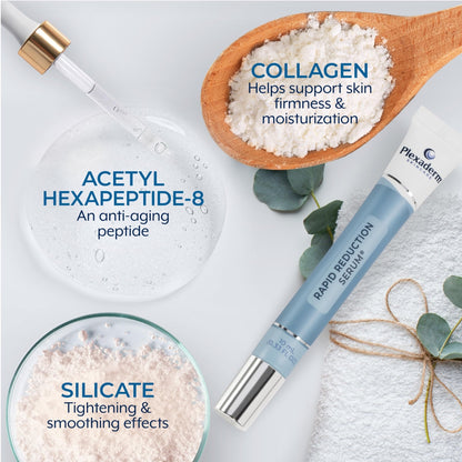 Plexaderm Rapid Reduction Eye Serum - Visibly Reduces Under-Eye Bags, Wrinkles, Dark Circles, Fine Lines & Crow's Feet Instantly - Maple Wellness Supplements
