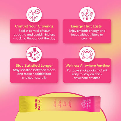 PlocoXe Cutting Drink Mix with Berberine, Chromium, 5-HTP, Yerba Mate & Magnesium - Dual-Action Craving & Gut Health | Strawberry Acai Flavor,Vegan, - Maple Wellness Supplements