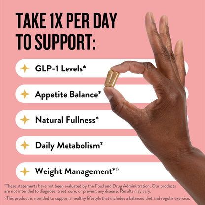 Plus Supplement for Weight Management Appetite Control for Women w Trpti OEA, CQR-300 & Chromium, Supports Natural Fullness Signals & Hunger, Metabolism Support Supplement Legendairy Milk 1-Pack - Maple Wellness Supplements
