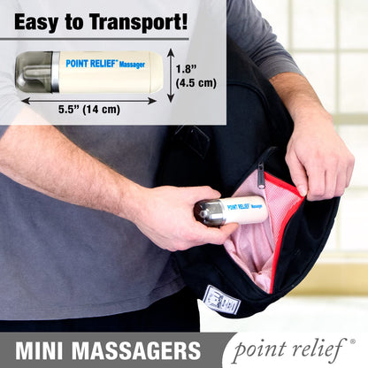Point Relief 14-1050 Mini Massager for Handheld Targeted Massage Therapy Relieve Muscle Pain - Maple Wellness Supplements