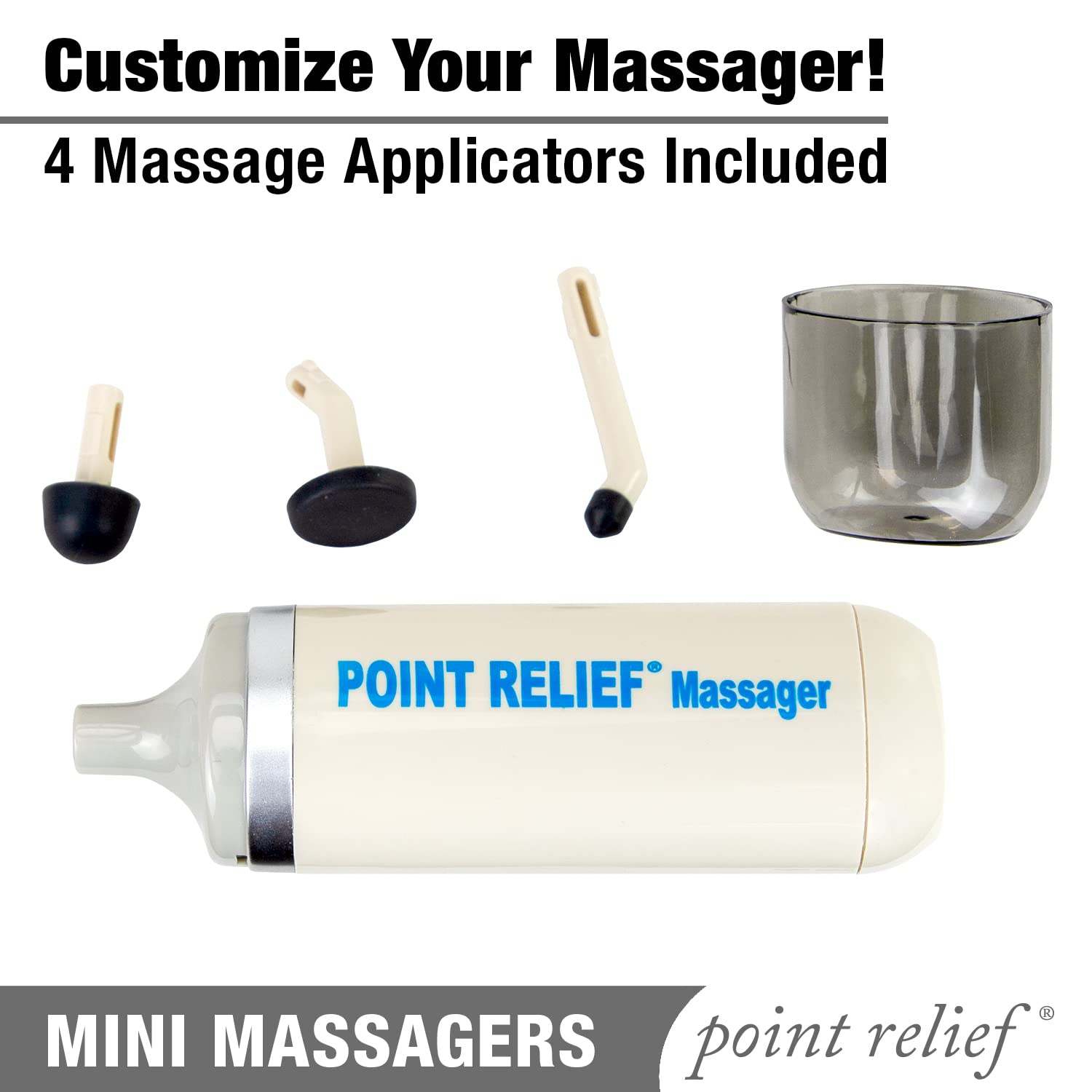 Point Relief 14-1050 Mini Massager for Handheld Targeted Massage Therapy Relieve Muscle Pain - Maple Wellness Supplements