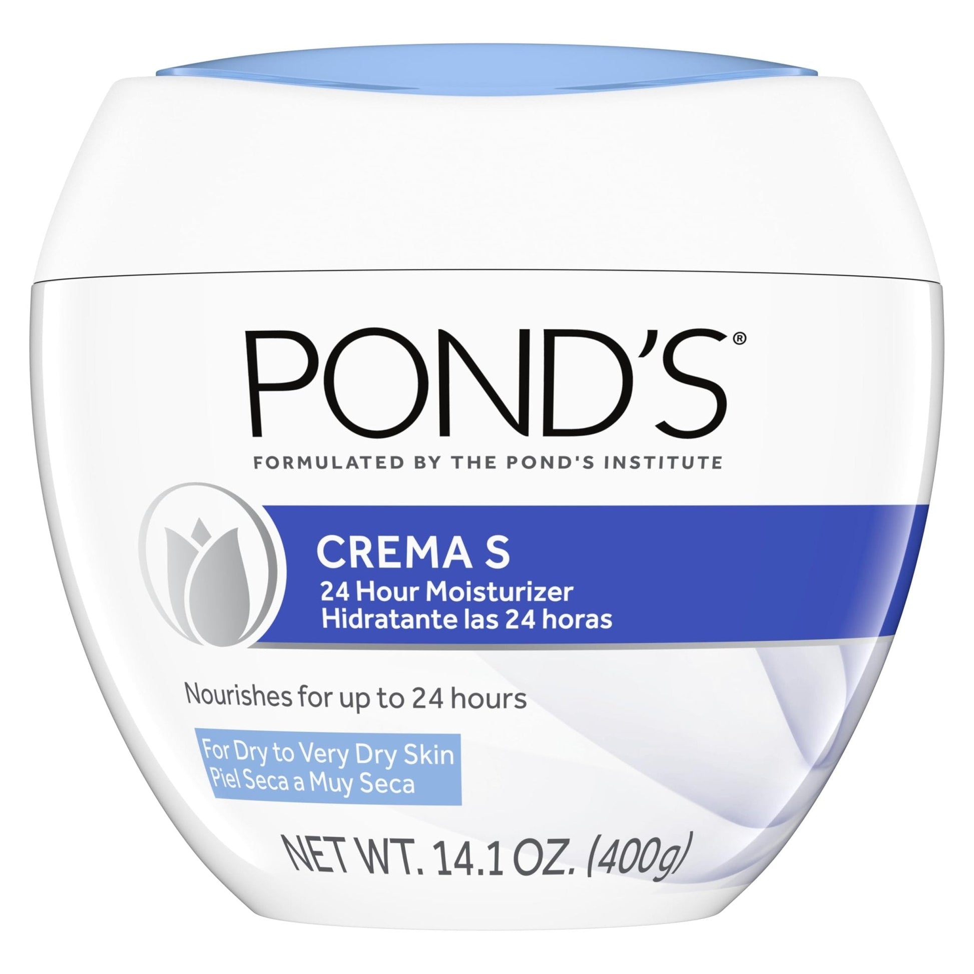 Pond's Nourishing Moisturizing Cream, Crema S, Fragrance Free, Ivory, 14.1 Oz - Maple Wellness Supplements