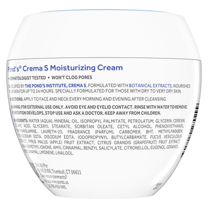 Pond's Nourishing Moisturizing Cream, Crema S, Fragrance Free, Ivory, 14.1 Oz - Maple Wellness Supplements