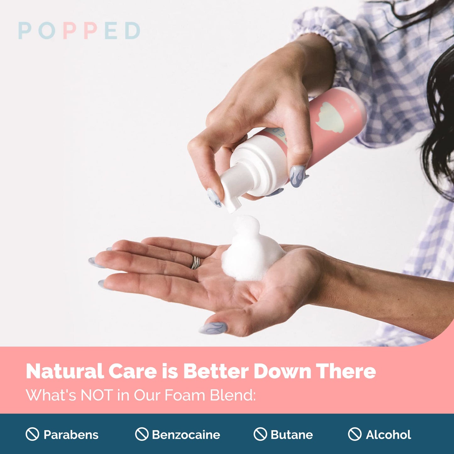 POPPED Witch Hazel Foam with Aloe (5 fl oz) | Perineal Healing Foam for Postpartum Care | Relieves Pain, Hemorrhoids, and Swelling After Birth | Postpartum Essential - Maple Wellness Supplements