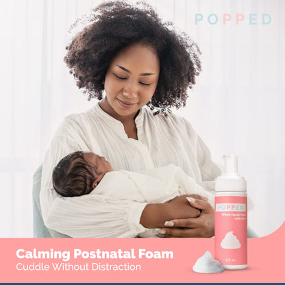 POPPED Witch Hazel Foam with Aloe (5 fl oz) | Perineal Healing Foam for Postpartum Care | Relieves Pain, Hemorrhoids, and Swelling After Birth | Postpartum Essential - Maple Wellness Supplements