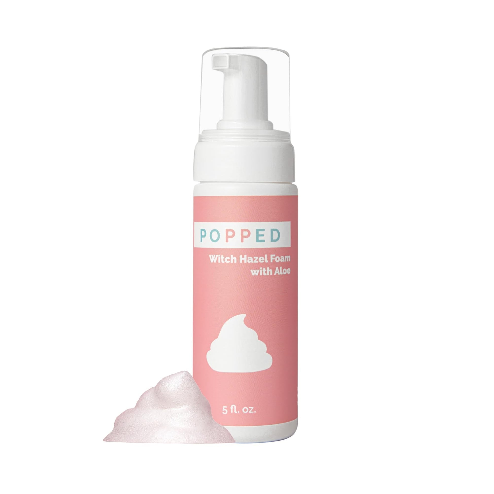 POPPED Witch Hazel Foam with Aloe (5 fl oz) | Perineal Healing Foam for Postpartum Care | Relieves Pain, Hemorrhoids, and Swelling After Birth | Postpartum Essential - Maple Wellness Supplements