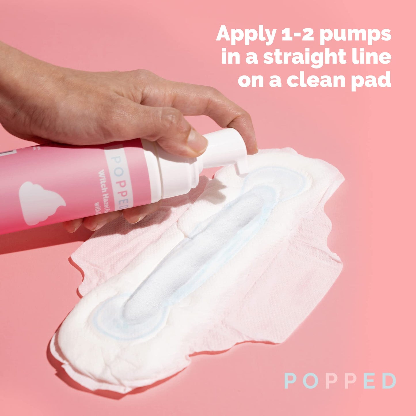 POPPED Witch Hazel Foam with Aloe (5 fl oz) | Perineal Healing Foam for Postpartum Care | Relieves Pain, Hemorrhoids, and Swelling After Birth | Postpartum Essential - Maple Wellness Supplements