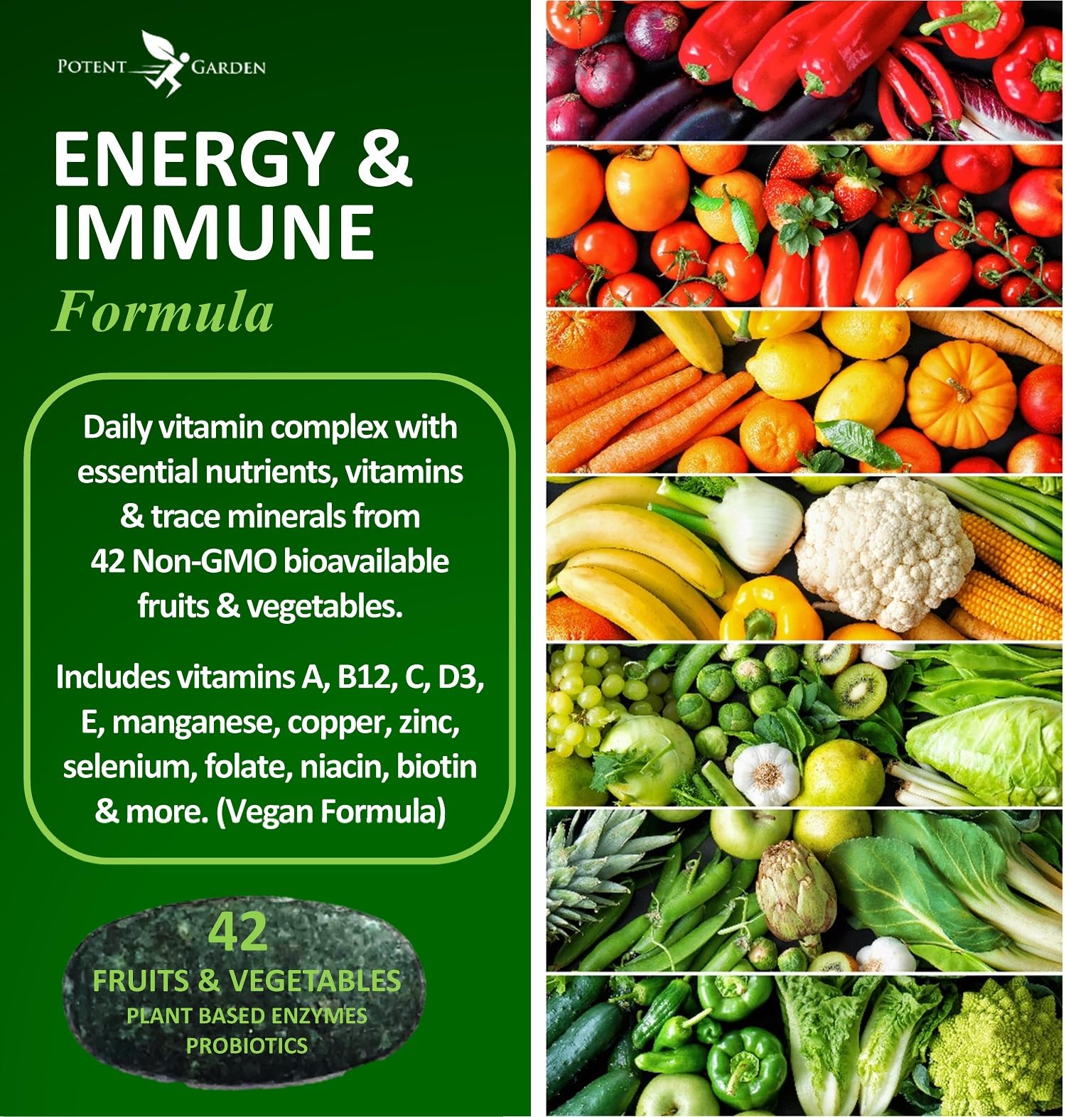 Potent Garden Daily Nutrition Bundle – Superfood Greens + Multivitamin - Maple Wellness Supplements