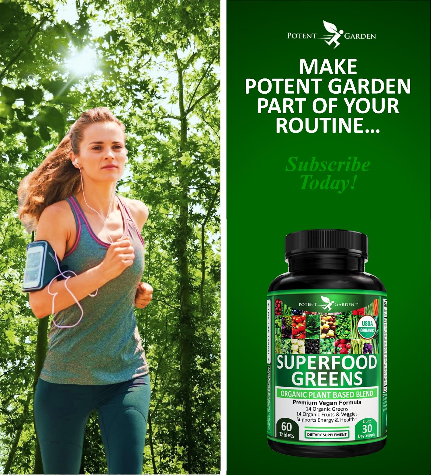 Potent Garden Daily Nutrition Bundle – Superfood Greens + Multivitamin - Maple Wellness Supplements