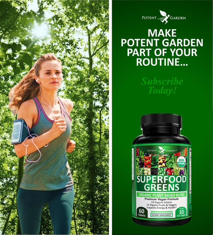 Potent Garden Daily Nutrition Bundle – Superfood Greens + Multivitamin - Maple Wellness Supplements