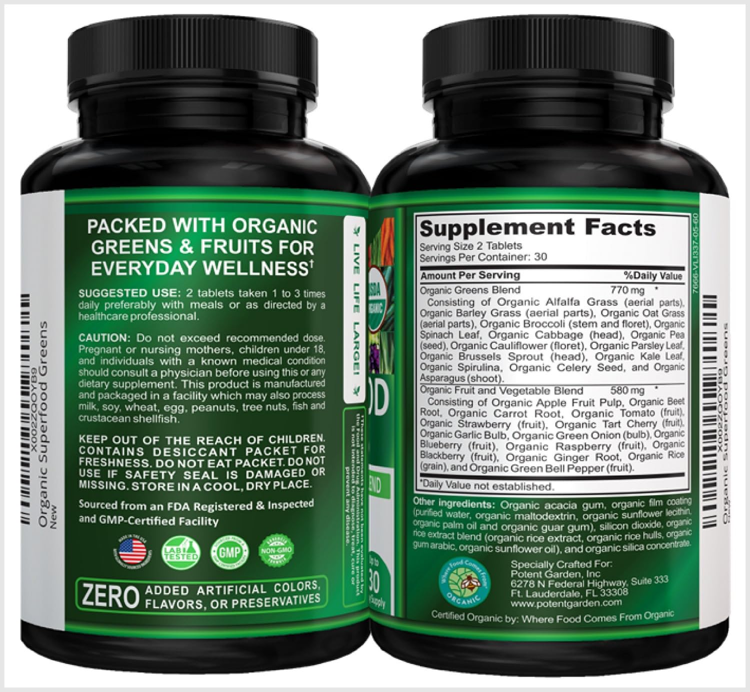 Potent Garden Daily Nutrition Bundle – Superfood Greens + Multivitamin - Maple Wellness Supplements