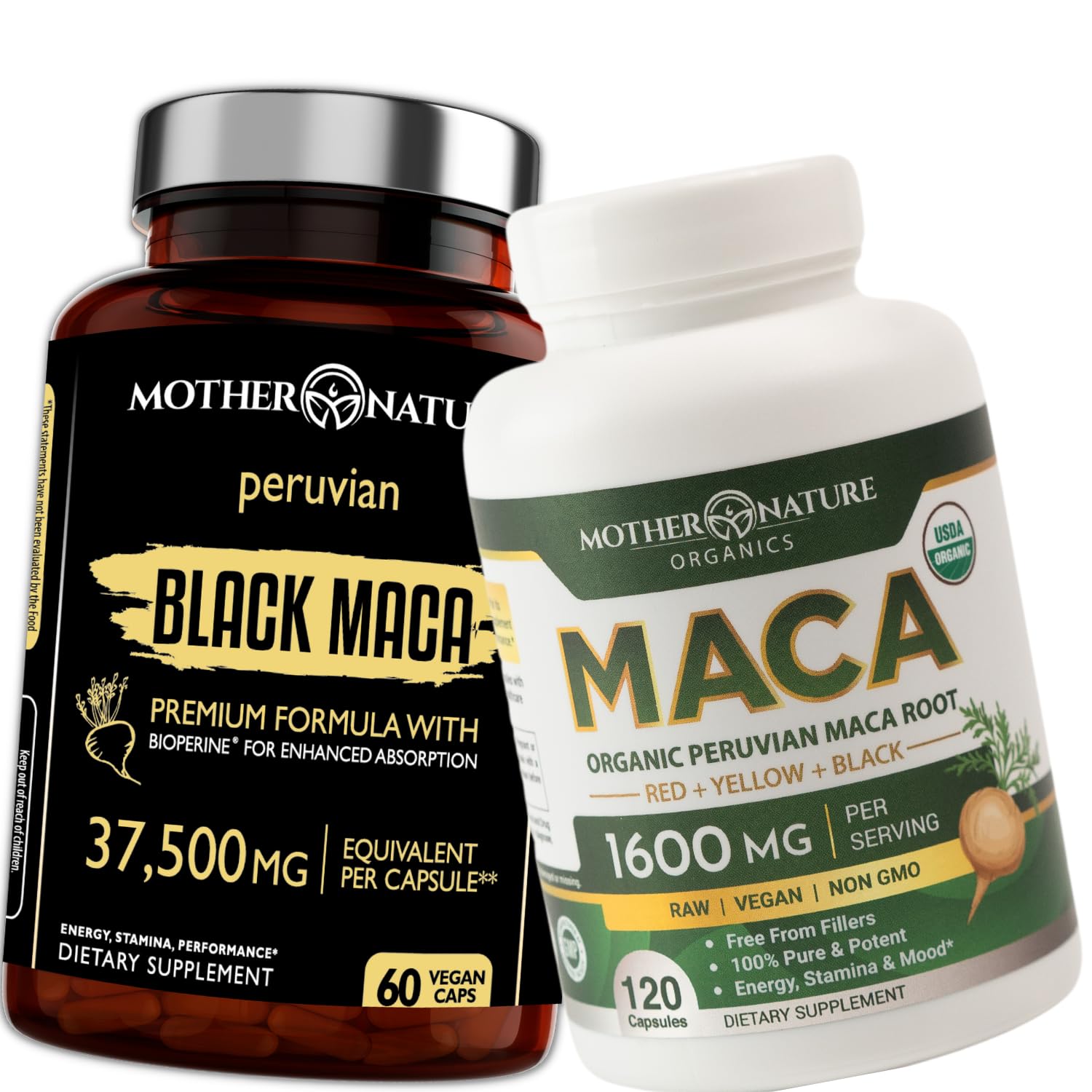 Powerful Maca Blend for Men – Black, Red & Yellow Maca Capsules | Supports Energy, Stamina & Endurance | Promotes Hormonal Balance & Vitality - Maple Wellness Supplements