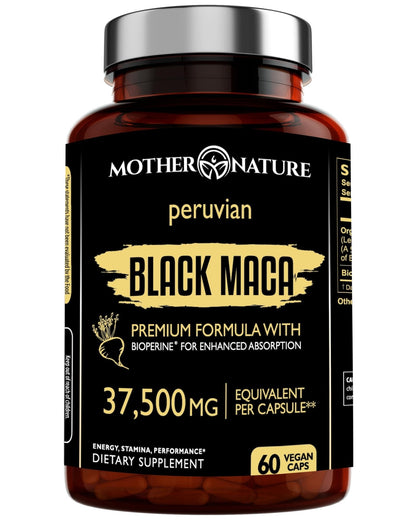 Powerful Maca Blend for Men – Black, Red & Yellow Maca Capsules | Supports Energy, Stamina & Endurance | Promotes Hormonal Balance & Vitality - Maple Wellness Supplements