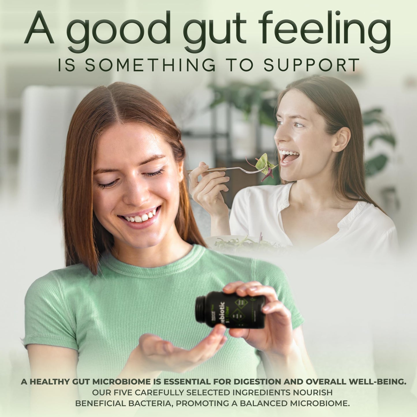 Prebiotic Fiber Supplement 5-in-1 Capsules - Natural Flow 5X Fiber XOS, GOS, FOS, Acacia and Agave Inulin, Daily Soluble Fiber Formula for Gut Support - Maple Wellness Supplements