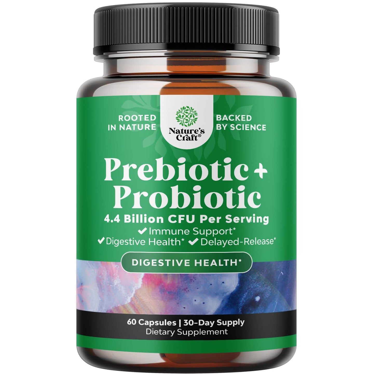 Prebiotics and Probiotics Gut Health Supplement-Super Potent Digestive Health Acidophilus Probiotic Capsules with Men & Womens Probiotics & Prebiotics - Maple Wellness Supplements