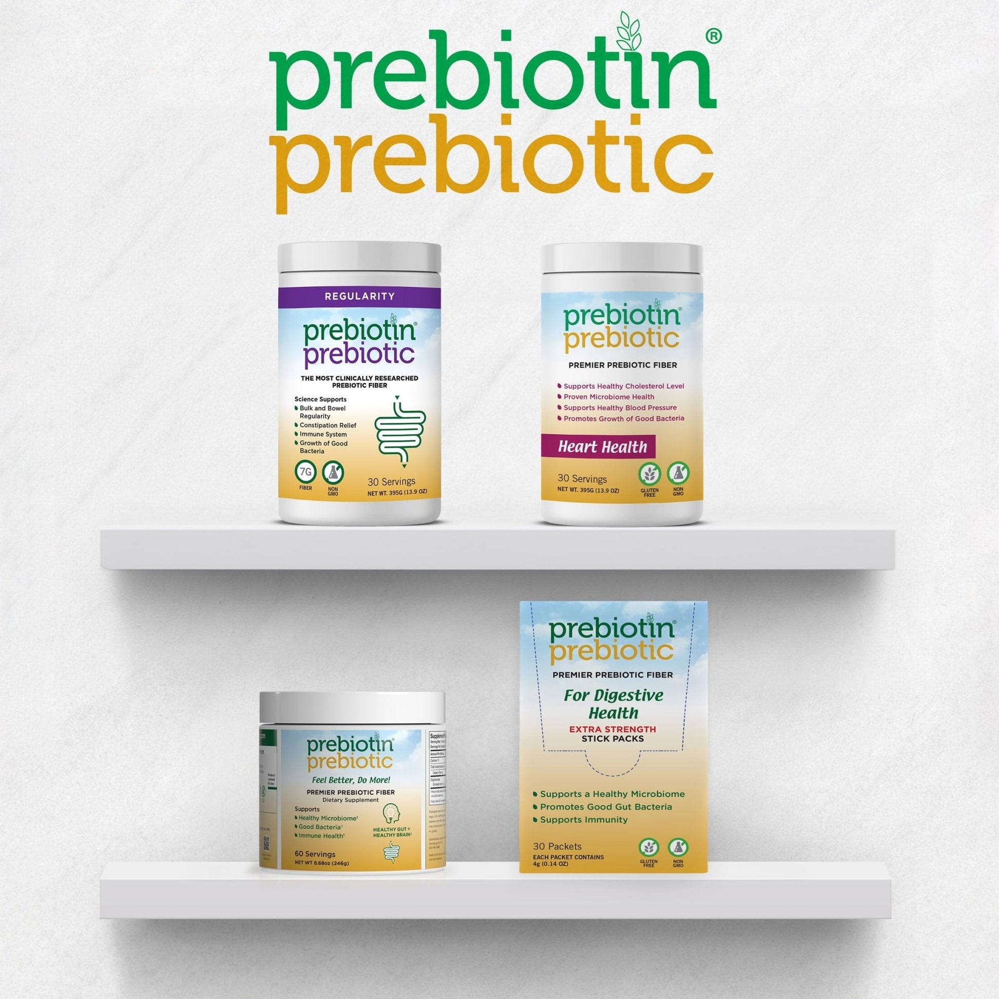 Prebiotin Prebiotic Fiber Supplement Powder 8.68 oz Supports Digestive Health High Fiber, Boosts Probiotics, Reduces Hunger All-Natural, Gluten-Free - Maple Wellness Supplements