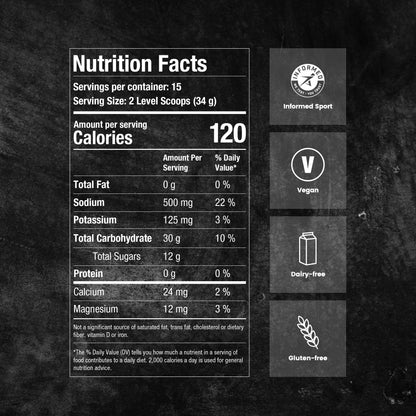 Precision Fuel PF60 Carb & Electrolyte Drink Mix Powder for Hydration & Energy - Endurance Sports Nutrition, Vegan, Hypotonic - 60g Carb, 1000mg Sodium per Litre - Mild Citrus Flavor, 1-Pack - Maple Wellness Supplements