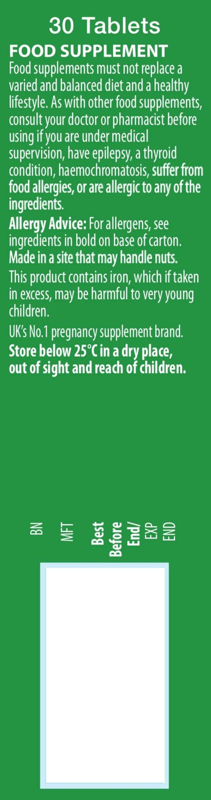 Pregnacare Conception Tablets, Pack of 30, 30 Count - Maple Wellness Supplements