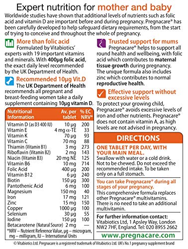 Pregnacare Vitabiotics During Pregnancy Original, 30 Count (Pack of 1) - Maple Wellness Supplements