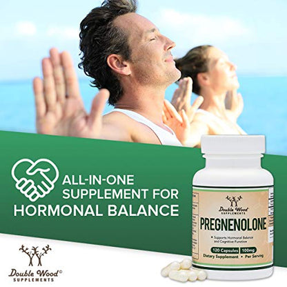 Pregnenolone 100mg per Serving (Converted to Progesterone to Boost Progesterone - Maple Wellness Supplements