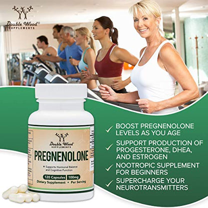Pregnenolone 100mg per Serving (Converted to Progesterone to Boost Progesterone - Maple Wellness Supplements