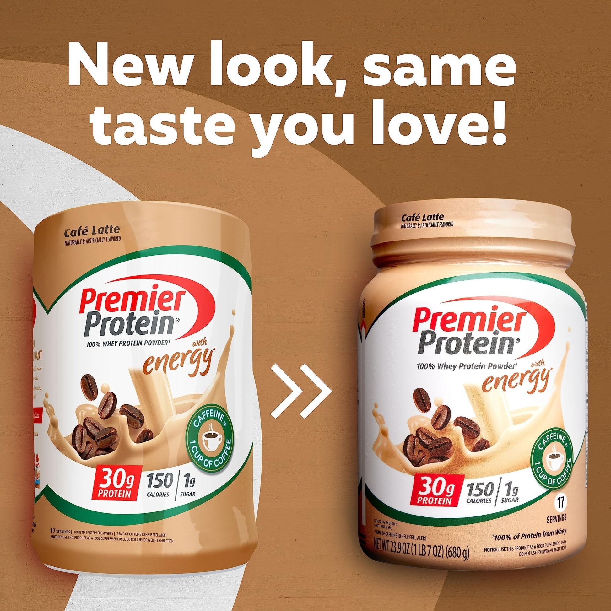 Premier Protein Powder, Cafe Latte , 30g Protein, 1g Sugar, 100% Whey Protein - Maple Wellness Supplements