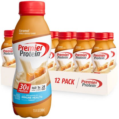 Premier Protein Powder & Premier Liquid Protein Shake, Caramel, 30g Protein, 1g Sugar - Maple Wellness Supplements