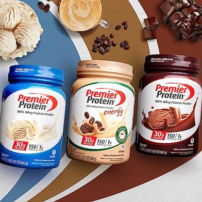 Premier Protein Powder, Vanilla Milkshake, 30g Protein, 1g Sugar, 100% Whey Protein - Maple Wellness Supplements