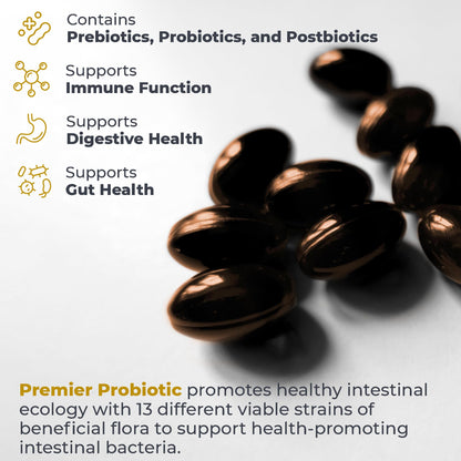 Premier Research Labs Premier Probiotic - Pre Pro Post Biotics for Women & Men, Quad Biotic, Quadbiotic, Prebiotics, Probiotics - Maple Wellness Supplements