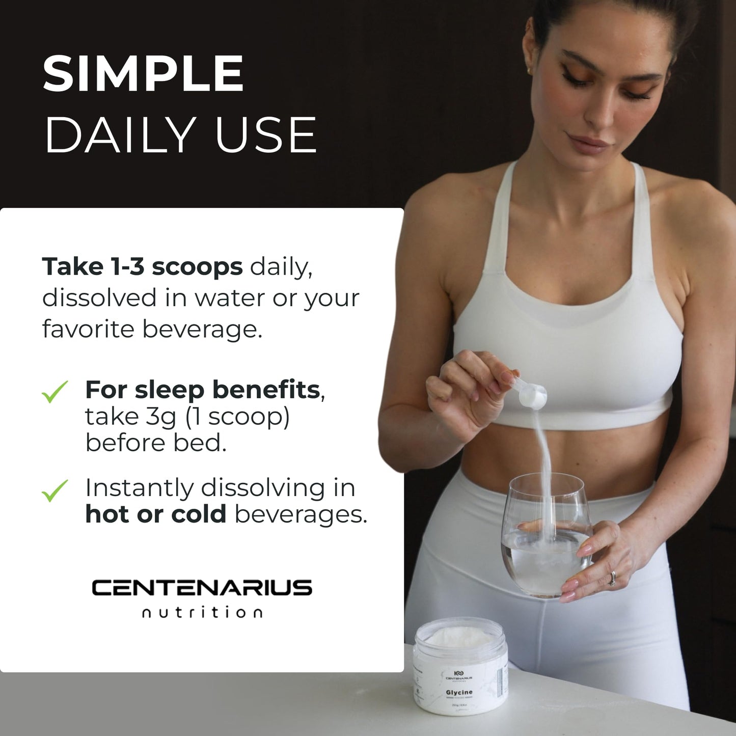 Premium Glycine Powder 250g | Amino Acids Supplement for Post Workout Muscle Recovery, Digestion, Sleep Aid + More - Vegan, Additive-Free - Maple Wellness Supplements