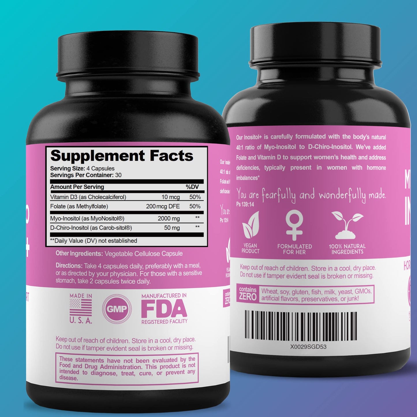 Premium Inositol Supplement Bundle - Myo-Inositol and D-Chiro Inositol Plus Folate - Maple Wellness Supplements