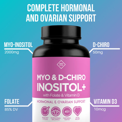 Premium Inositol Supplement - Myo-Inositol and D-Chiro Inositol Plus Folate and Vitamin - Maple Wellness Supplements