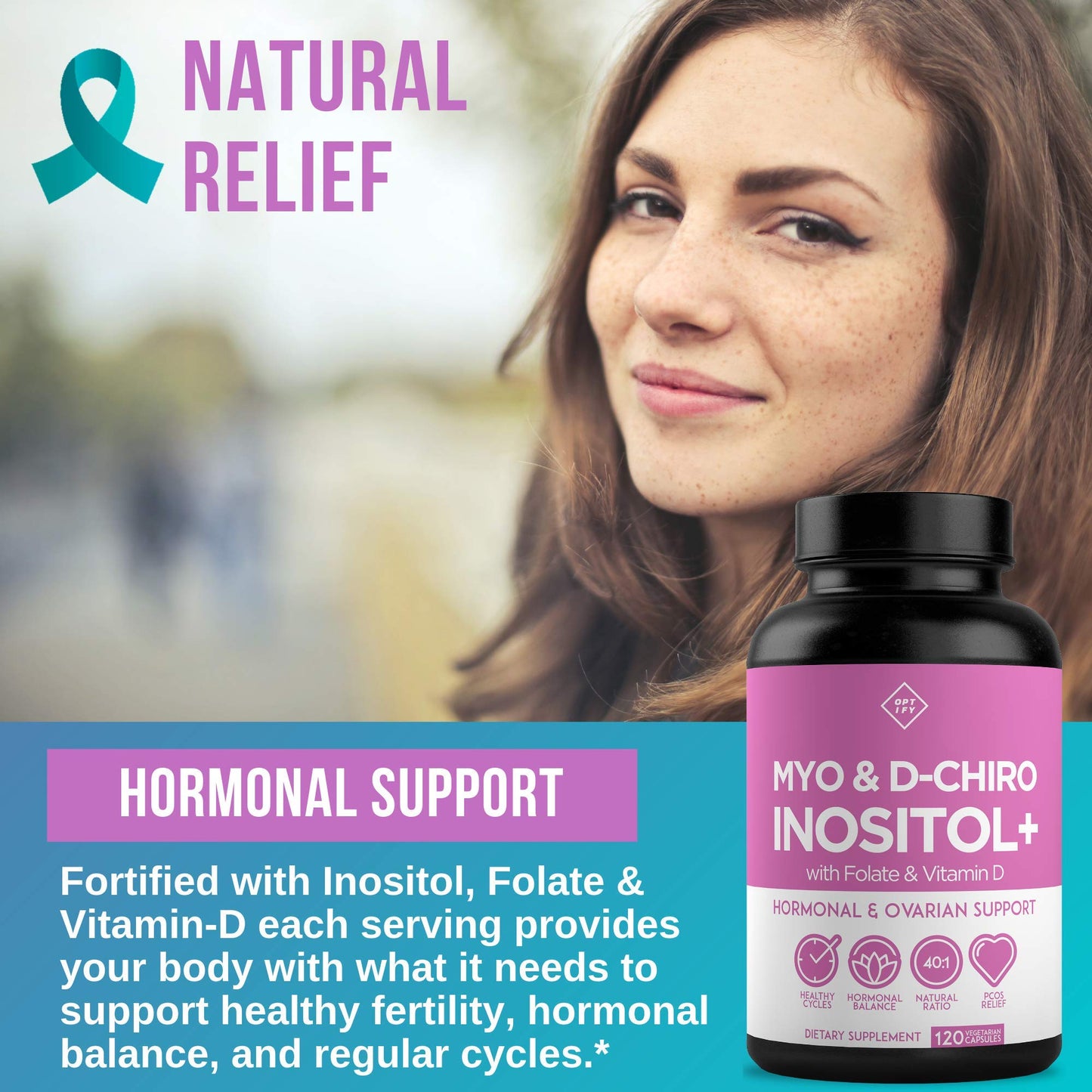 Premium Inositol Supplement - Myo-Inositol and D-Chiro Inositol Plus Folate and Vitamin - Maple Wellness Supplements