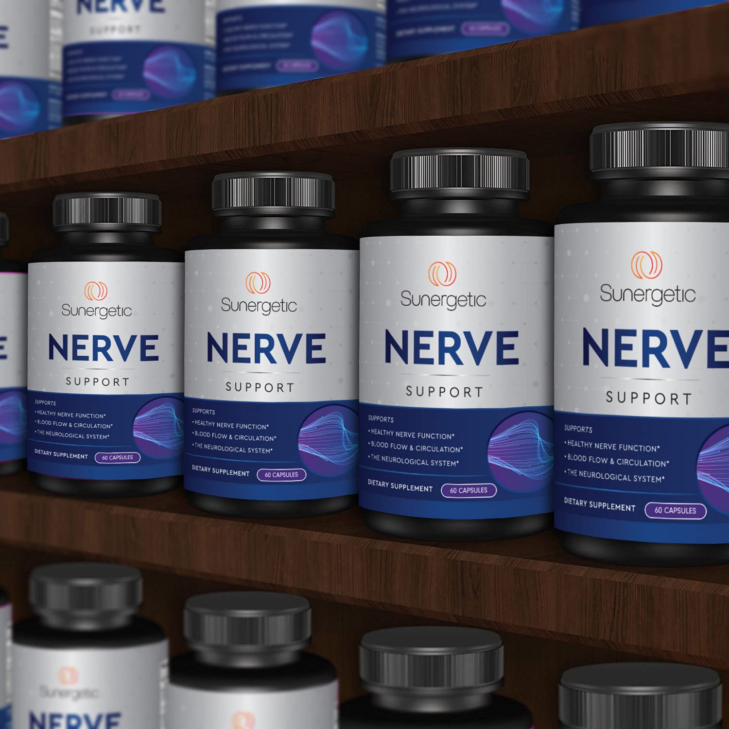 Premium Nerve Support Supplement – with Alpha Lipoic Acid (ALA) 600 mg, Acetyl-L-Carnitine (ALC) & Benfotiamine - Nerve Support Formula for Healthy Circulation, Feet, Hands & Toes - 60 Capsules - Maple Wellness Supplements