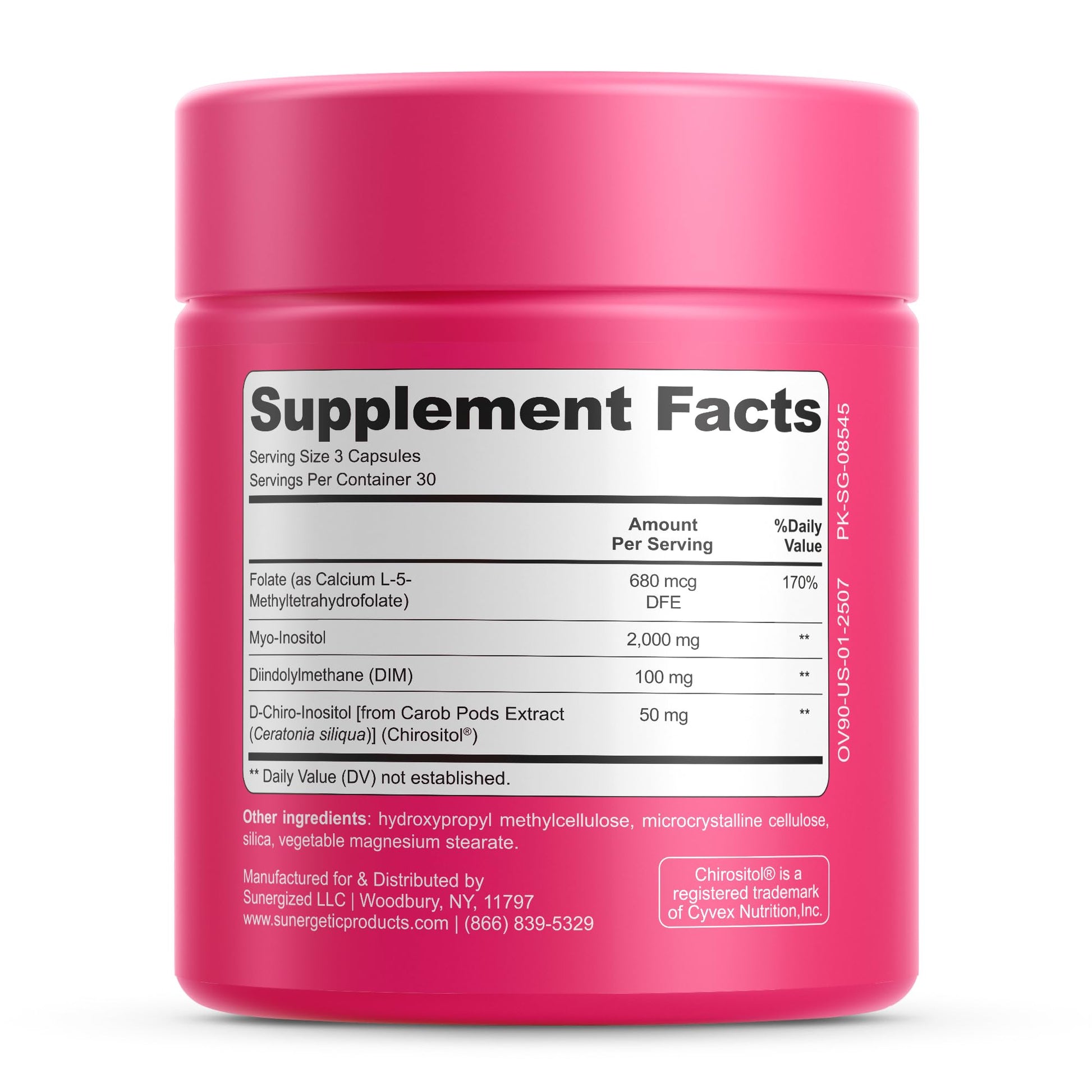 Premium Ovarian Health Support Supplement – Hormone Balance, Ovulation & Cycle Regularity - Myo-Inositol & D-Chiro Inositol Supplement for Women – 40:1 Inositol Ratio With Folate & DIM – 90 Capsules - Maple Wellness Supplements