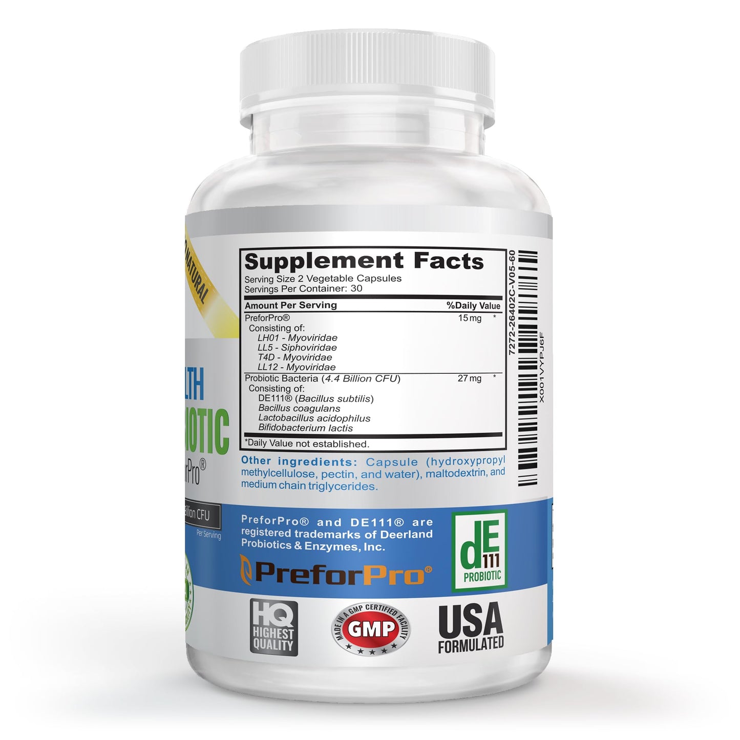 Premium Probiotic plus Ultimate Prebiotic - Gut Biome Builder & Restoration - 4.4 Bn CFU - Best for Women & Men - Bacteria Reaches Intestine within Hours - Maple Wellness Supplements