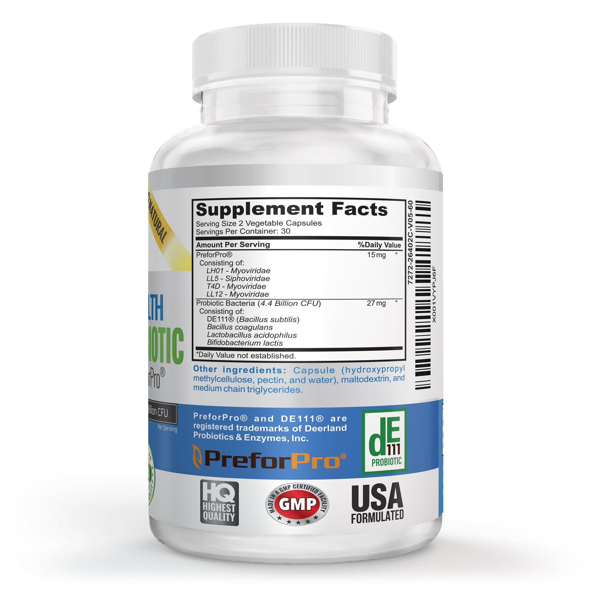 Premium Probiotic plus Ultimate Prebiotic - Gut Biome Builder & Restoration - 4.4 Bn CFU - Best for Women & Men - Bacteria Reaches Intestine within Hours - Maple Wellness Supplements
