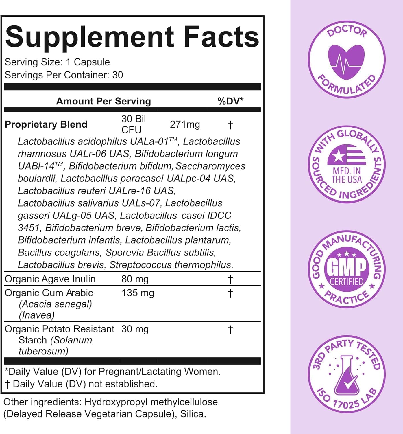 Premom Prenatal Prebiotics & Probiotics for Women, 30 Billion CFU, 18 Strains, Organic Prebiotic & Womens Probiotic, Vaginal, Gut, & Digestive Health + Immune Support Supplement - Maple Wellness Supplements