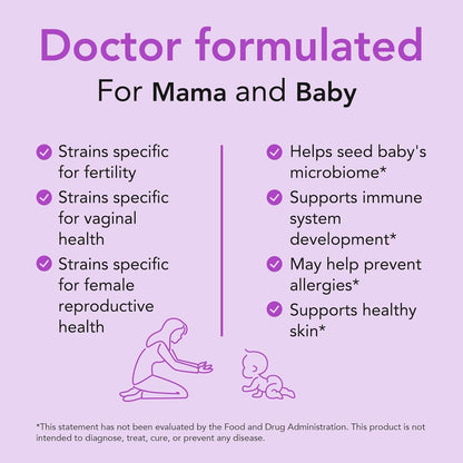 Premom Prenatal Prebiotics & Probiotics for Women, 30 Billion CFU, 18 Strains, Organic Prebiotic & Womens Probiotic, Vaginal, Gut, & Digestive Health + Immune Support Supplement - Maple Wellness Supplements