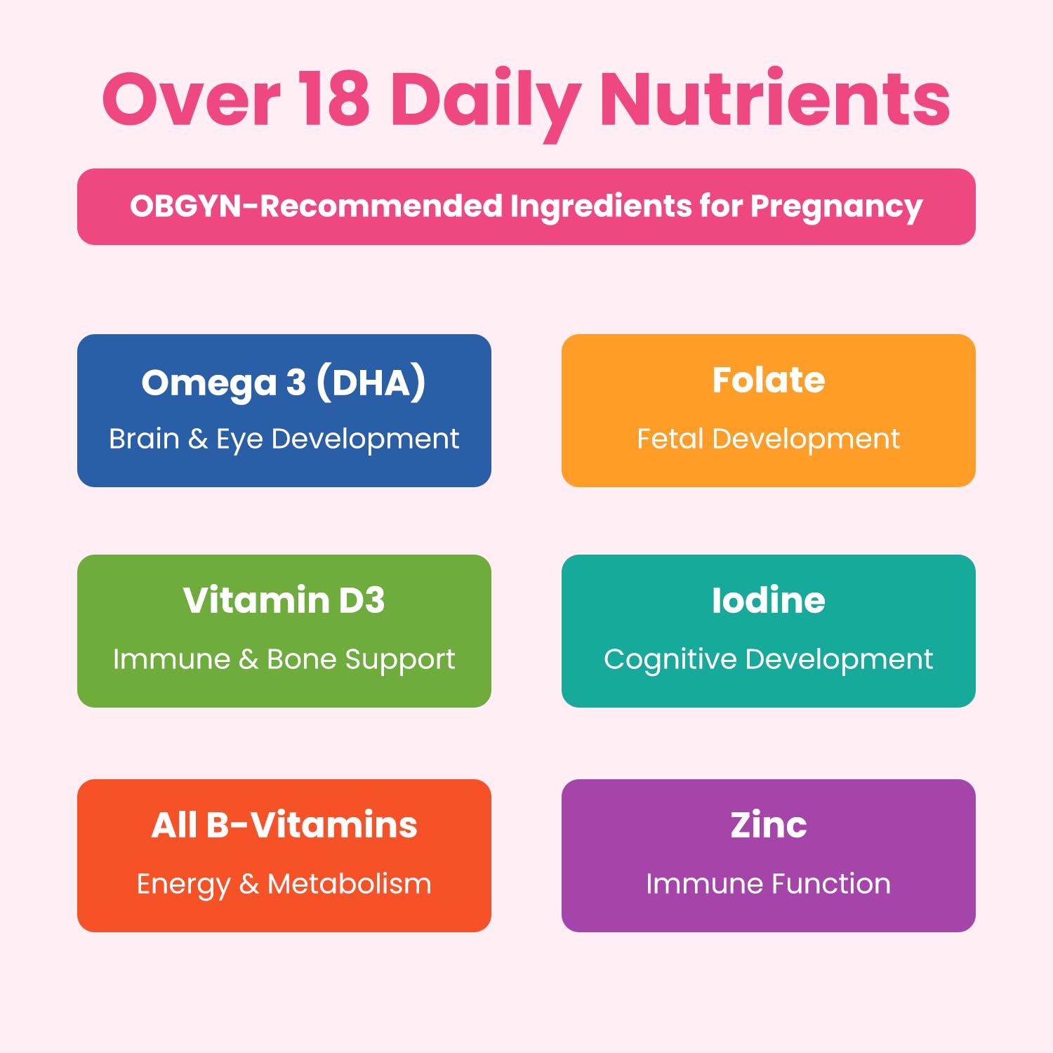 Prenatal Vitamin Gummies with DHA | Vegan Prenatal Vitamins for Women with Omega 3, Methylfolate, Choline & D3, Pregnancy Vitamins for Fetal Development - Maple Wellness Supplements