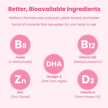 Prenatal Vitamin Gummies with DHA | Vegan Prenatal Vitamins for Women with Omega 3, Methylfolate, Choline & D3, Pregnancy Vitamins for Fetal Development - Maple Wellness Supplements