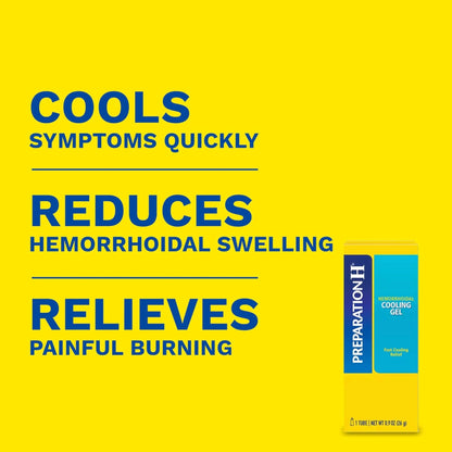 Preparation H Hemorrhoid Cooling Gel with Aloe for Fast Discomfort Relief - 0.9 Oz Tube - Maple Wellness Supplements