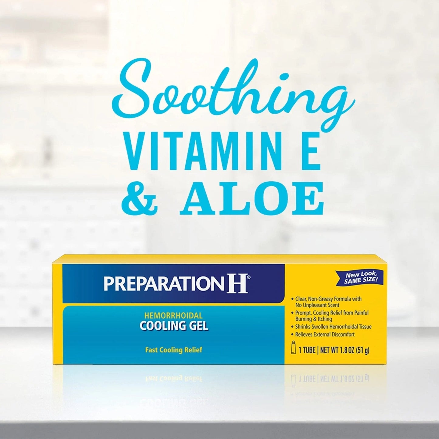 Preparation H Hemorrhoid Cooling Gel with Aloe for Fast Discomfort Relief - 0.9 Oz Tube - Maple Wellness Supplements